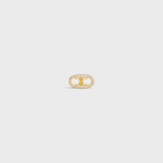 Maillon Triomphe Ohrstecker aus Gelbgold und Diamanten