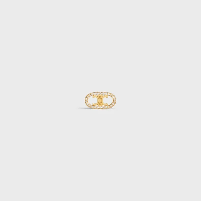 Maillon Triomphe Ohrstecker aus Gelbgold und Diamanten