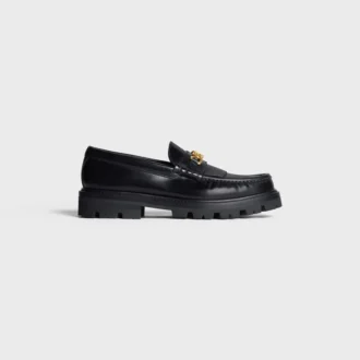 Margaret Loafer mit Triomphe aus poliertem Stierleder