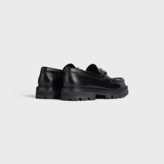Margaret Loafer mit Triomphe aus poliertem Stierleder