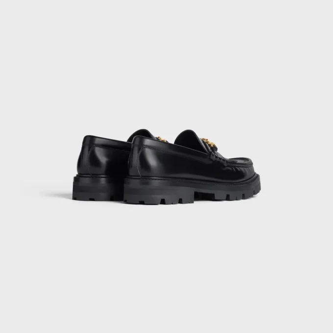Margaret Loafer mit Triomphe aus poliertem Stierleder