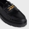 Margaret Loafer mit Triomphe aus poliertem Stierleder