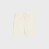 Masculin-Shorts mit dreifacher Plissee-Faltenbildung aus gestreifter Wolle