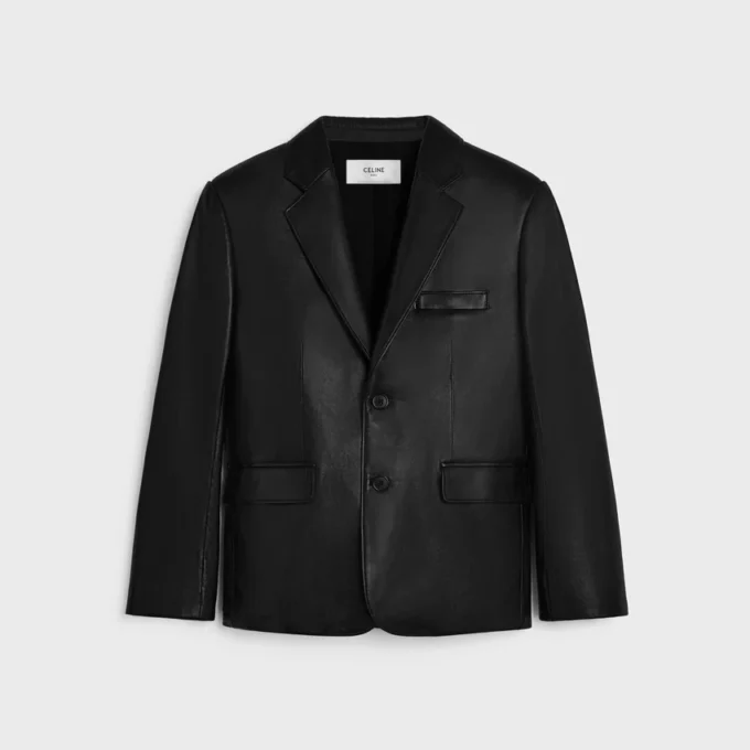 Maßgeschneiderte Jacke aus Plonge-Lammleder Maßgeschneiderte Jacke aus Plonge-Lammleder