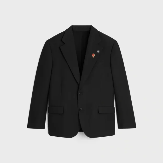 Maßgeschneiderte Jacke aus Wollgabardine