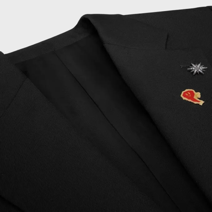Maßgeschneiderte Jacke aus Wollgabardine