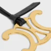 Maxi Triomphe Charm aus Metall und glattem Lammleder