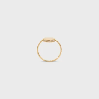 Medaille CELINE Ring aus Gelbgold und Diamanten