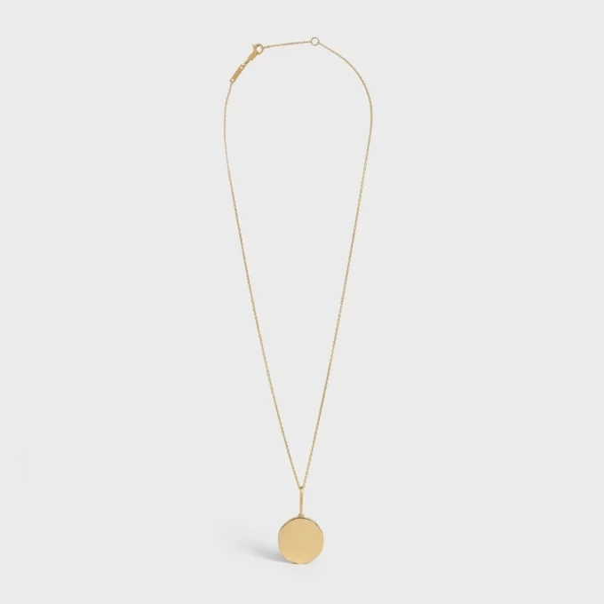 Medaille CELINE Small Halskette aus Gelbgold und Diamanten Medaille CELINE Small Halskette aus Gelbgold und Diamanten