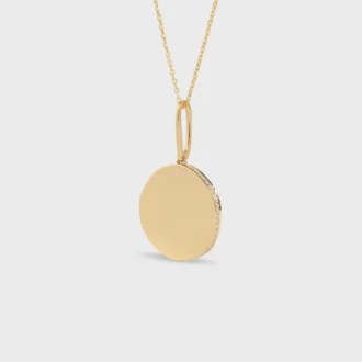 Medaille CELINE Small Halskette aus Gelbgold und Diamanten