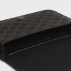 Messenger-Tasche mit Klappe aus Triomphe Canvas und Kalbsleder Messenger-Tasche mit Klappe aus Triomphe Canvas und Kalbsleder