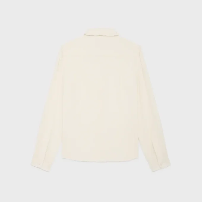 Mia-Bluse aus Seidenkrepp und Acetat