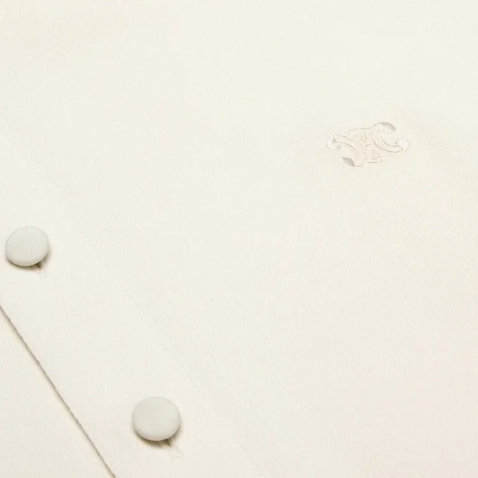 Mia-Bluse aus Seidenkrepp und Acetat
