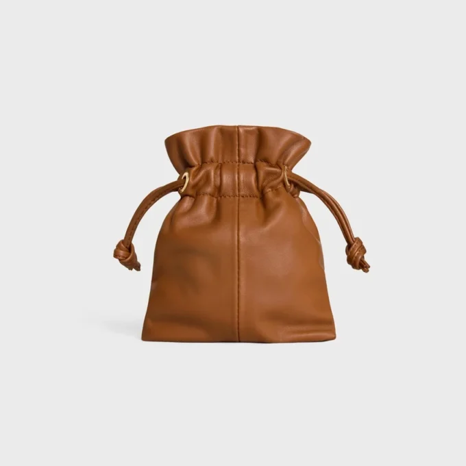Micro Crystal Pouch aus glattem Lammleder