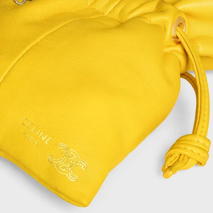 Micro Crystal Pouch aus glattem Lammleder