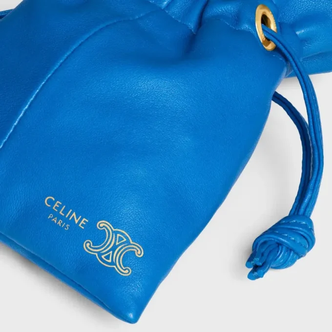 Micro Crystal Pouch aus glattem Lammleder
