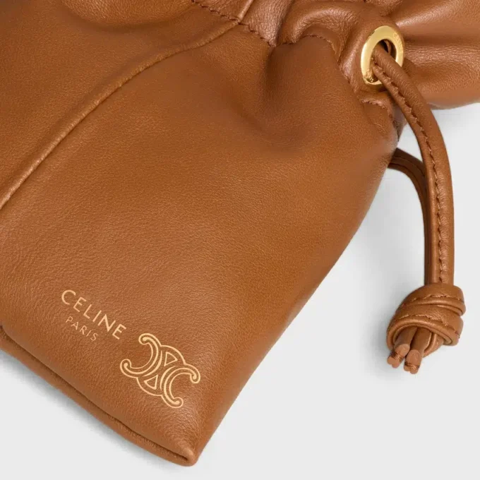 Micro Crystal Pouch aus glattem Lammleder