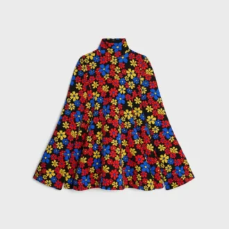 Midi-Kleid aus Polyamid-Jacquard