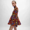 Midi-Kleid aus Polyamid-Jacquard