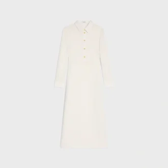 Midi-Polokleid aus gehäkelter Baumwolle