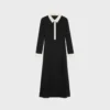 Midi-Polokleid aus Viskose-Georgette Midi-Polokleid aus Viskose-Georgette