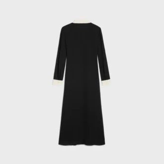 Midi-Polokleid aus Viskose-Georgette Midi-Polokleid aus Viskose-Georgette