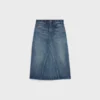 Midirock aus Dark Union Wash Denim Midirock aus Dark Union Wash Denim