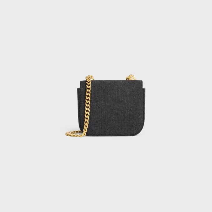 Mini Chain Claude aus Denim und Kalbsleder Mini Chain Claude aus Denim und Kalbsleder