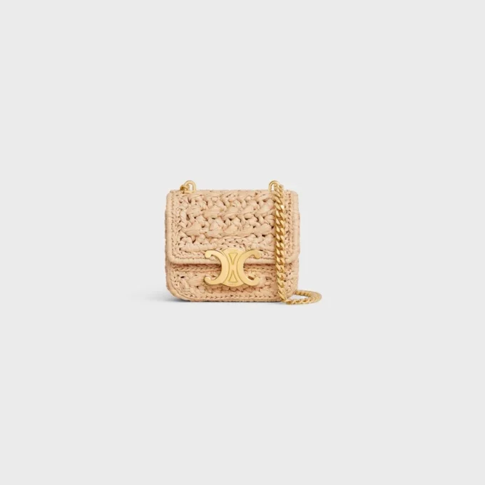 Mini Chain Claude aus Textil mit Raffia-Optik Mini Chain Claude aus Textil mit Raffia-Optik