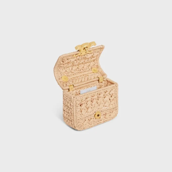 Mini Chain Claude aus Textil mit Raffia-Optik Mini Chain Claude aus Textil mit Raffia-Optik