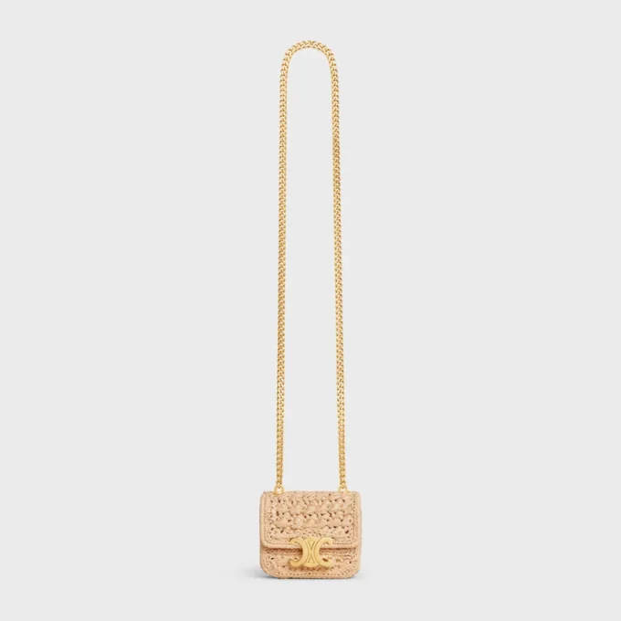 Mini Chain Claude aus Textil mit Raffia-Optik Mini Chain Claude aus Textil mit Raffia-Optik