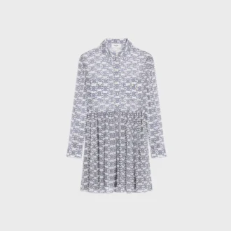 Mini-Hemdkleid aus Seidenkrepp