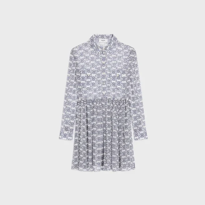 Mini-Hemdkleid aus Seidenkrepp Mini-Hemdkleid aus Seidenkrepp