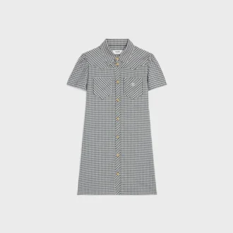 Mini-Hemdkleid aus Vichy-Seide