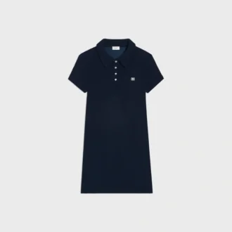 Mini-Polokleid aus Baumwollfrottee