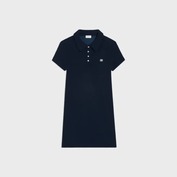Mini-Polokleid aus Baumwollfrottee Mini-Polokleid aus Baumwollfrottee