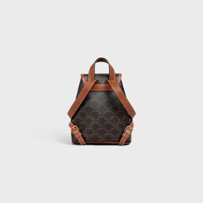 Mini-Rucksack Folco aus Triomphe Canvas und Kalbsleder Mini-Rucksack Folco aus Triomphe Canvas und Kalbsleder