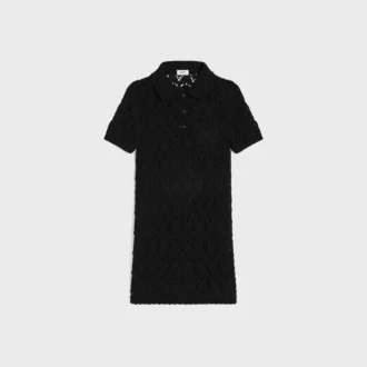 Minikleid aus Baumwolle mit Pointelle-Muster