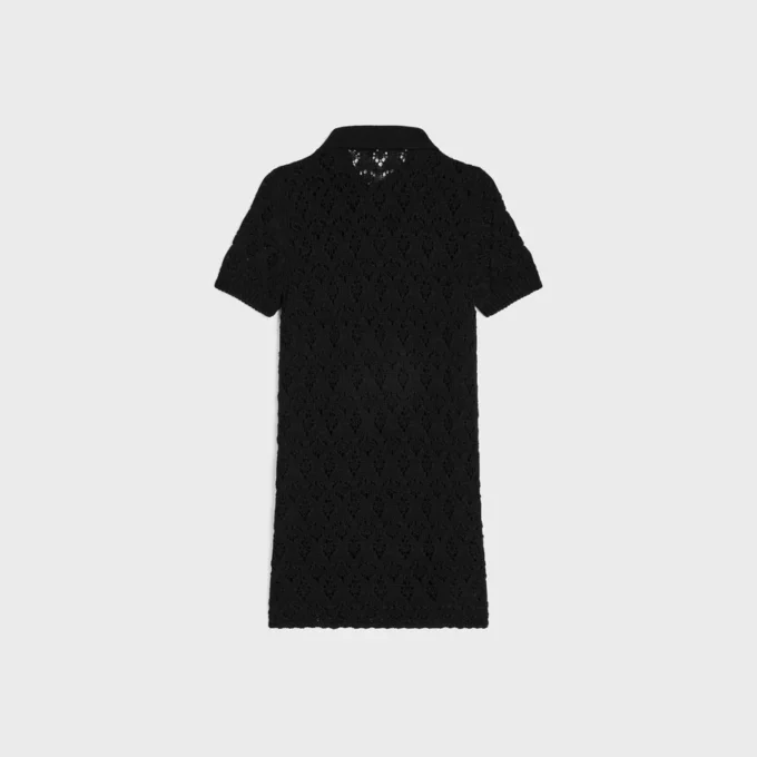 Minikleid aus Baumwolle mit Pointelle-Muster