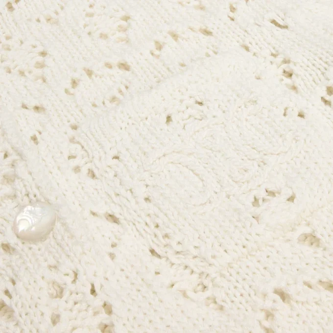 Minikleid aus Baumwolle mit Pointelle-Muster