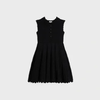 Minikleid aus Baumwollhäkelstoff