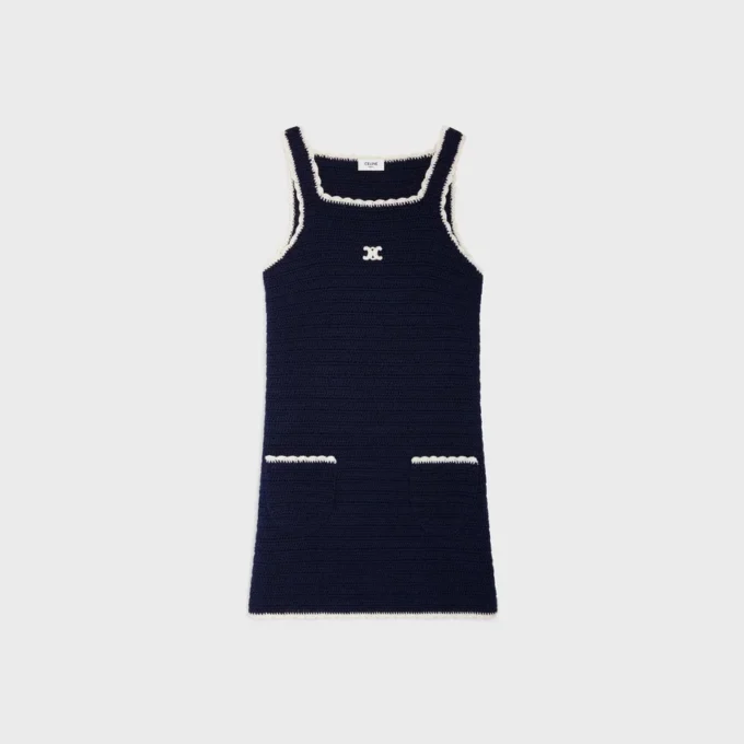 Minikleid aus gehäkelter Baumwolle Minikleid aus gehäkelter Baumwolle
