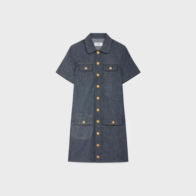 Minikleid aus Raw-Wash-Denim Minikleid aus Raw-Wash-Denim