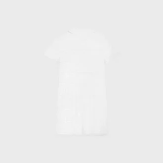 Minikleid mit bestickten Borten aus Baumwollbatist