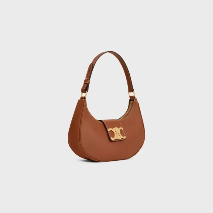 Mittlere Ava Triomphe-Tasche aus glattem Kalbsleder