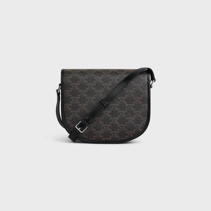 Mittlere Besace Triomphe aus Triomphe Canvas und Kalbsleder Mittlere Besace Triomphe aus Triomphe Canvas und Kalbsleder