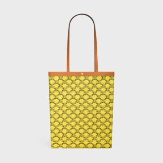 Mittlere flache Einkaufstasche aus Triomphe Canvas Mittlere flache Einkaufstasche aus Triomphe Canvas