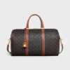Mittlere Reisetasche aus Triomphe Canvas und Kalbsleder
