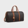 Mittlere Reisetasche aus Triomphe Canvas und Kalbsleder