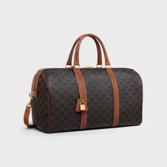 Mittlere Reisetasche aus Triomphe Canvas und Kalbsleder